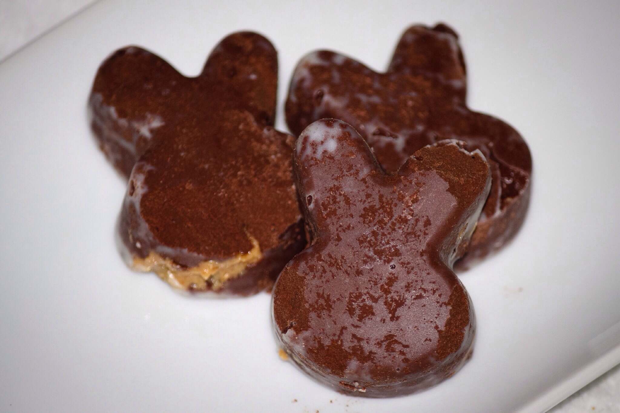 Chocolate peanut butter bunny
